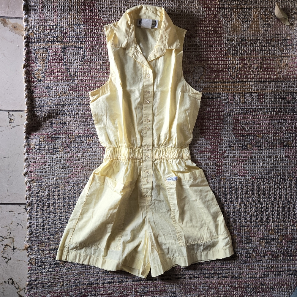 Vintage 80s Romper Sleeveless Summer Romper FR 40 St Germain
